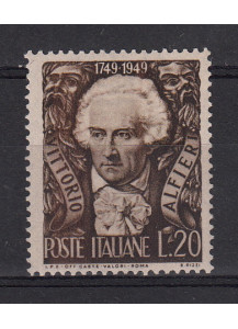 1949 Bicentenario della Nascita di Vittorio Alfieri Perfetto non Linguellato  1 Val sassone 605